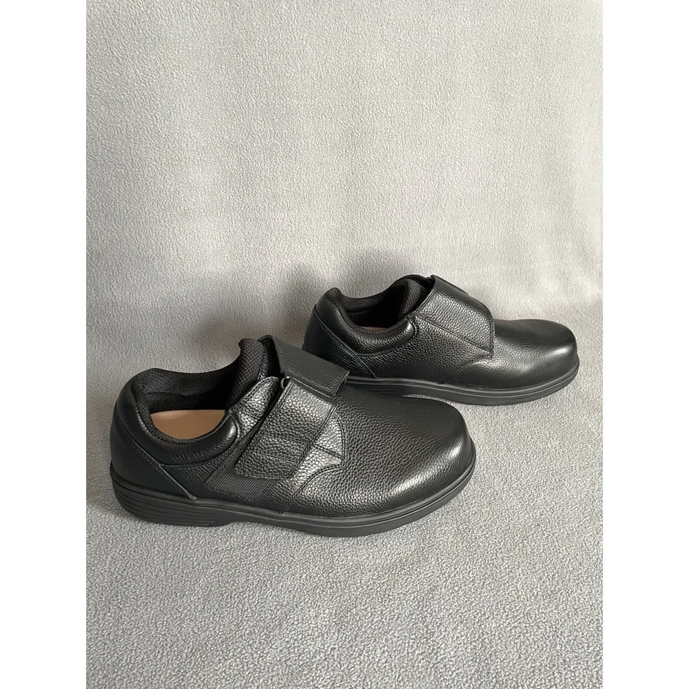 Orthofeet 510 Shoes Mens Size 12 XX-Wide Black Leather Orthopedic Comfort New!